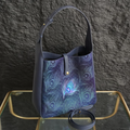 Limited‑Edition 100% Mulberry Silk Art‑Print Niche Luxury Bucket Bag