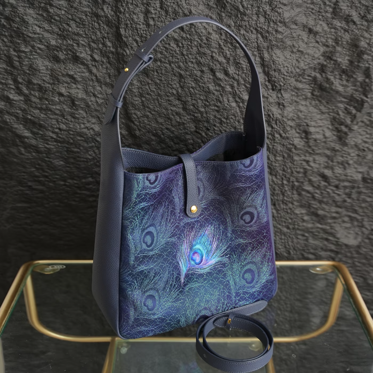 Limited‑Edition 100% Mulberry Silk Art‑Print Niche Luxury Bucket Bag